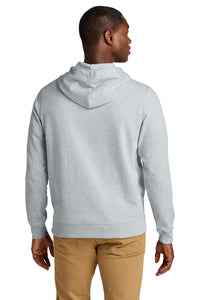 District Re-FleeceHoodie DT8100 - Light Heather Grey Back