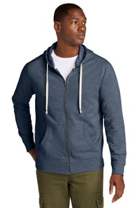District Re-FleeceFull-Zip Hoodie DT8102 - Heathered Navy
