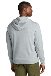 District Re-FleeceFull-Zip Hoodie DT8102 - Light Heather Grey Back