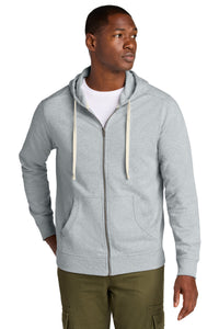 District Re-FleeceFull-Zip Hoodie DT8102 - Light Heather Grey
