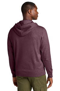 District Re-FleeceFull-Zip Hoodie DT8102 - Maroon Heather Back
