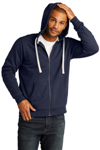 District Re-FleeceFull-Zip Hoodie DT8102 - True Navy
