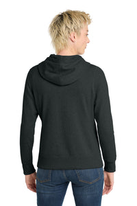 District Women's Re-FleeceFull-Zip Hoodie DT8103 - Charcoal Heather Back