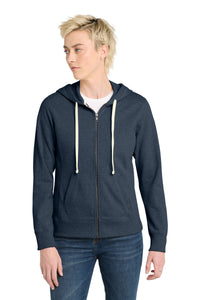 District Women's Re-FleeceFull-Zip Hoodie DT8103 - Heathered Navy