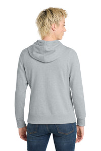 District Women's Re-FleeceFull-Zip Hoodie DT8103 - Light Heather Grey Back