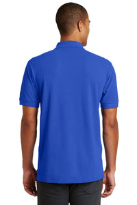 DISCONTINUED Eddie Bauer Cotton Pique Polo - Brilliant Blue Back