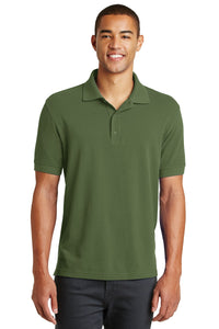 DISCONTINUED Eddie Bauer Cotton Pique Polo - Evergreen