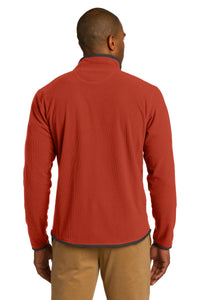 DISCONTINUED Eddie Bauer Full-Zip Vertical Fleece Jacket - Cayenne Orange Back