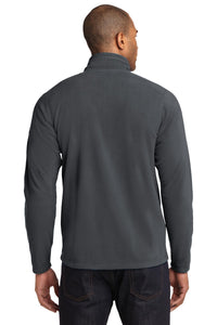 Eddie Bauer Full-Zip Microfleece Jacket - Grey Steel Back