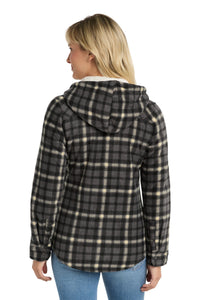 Eddie Bauer Women's Woodland Shirt Jac EB229 - Grey Steel/ Bone Back