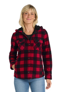 Eddie Bauer Women's Woodland Shirt Jac EB229 - Radish/ Black
