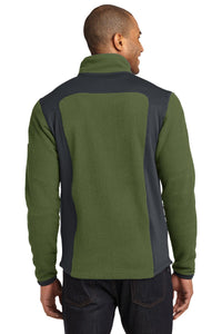 DISCONTINUED Eddie Bauer Full-Zip Sherpa Fleece Jacket - Evergreen/ Grey Steel Back