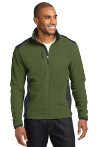 DISCONTINUED Eddie Bauer Full-Zip Sherpa Fleece Jacket - Evergreen/ Grey Steel