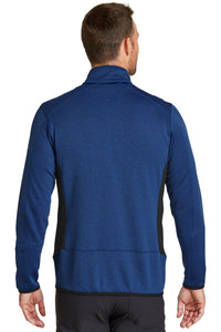 Eddie Bauer Full-Zip Heather Stretch Fleece Jacket - Blue Heather Back