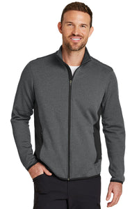 Eddie Bauer Full-Zip Heather Stretch Fleece Jacket - Dark Charcoal Heather