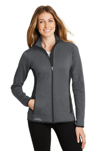 Eddie Bauer Women's Full-Zip Heather Stretch Fleece Jacket - Dark Charcoal Heather