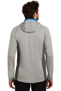 Eddie Bauer  Sport Hooded Full-Zip Fleece Jacket - Grey Cloud/ Grey Steel/ Expedition Blue Back