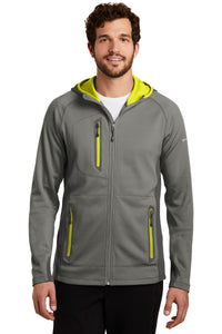 Eddie Bauer  Sport Hooded Full-Zip Fleece Jacket - Metal Grey/ Grey Steel/ Citron