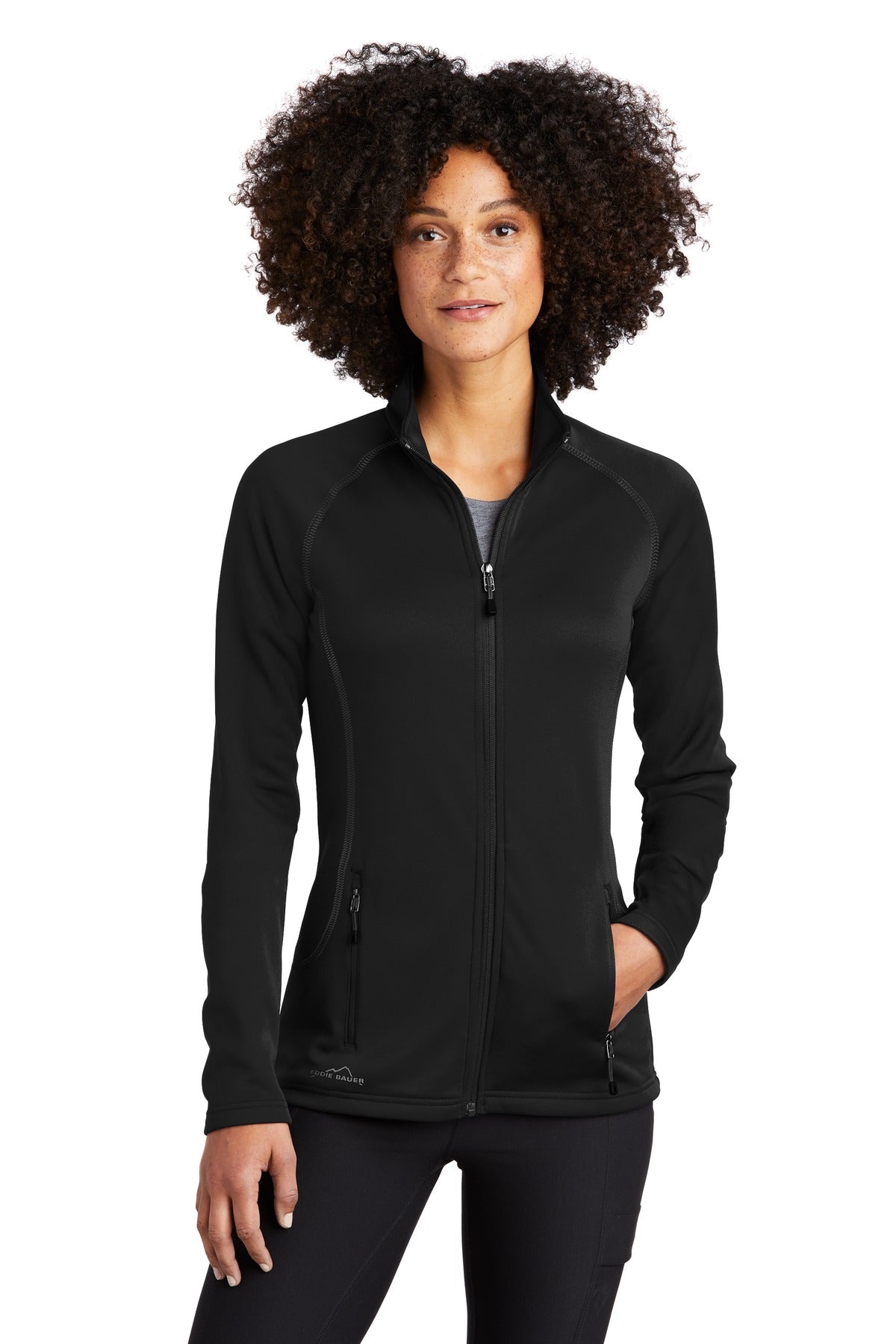 DISCONTINUED Eddie Bauer  Women's Smooth Fleece Full-Zip - Black