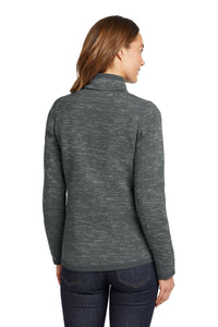 Eddie Bauer  Women's Sweater Fleece Full-Zip - Dark Grey Heather Back