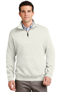 DISCONTINUED Port Authority Flatback Rib 1/4-Zip Pullover - Ivory