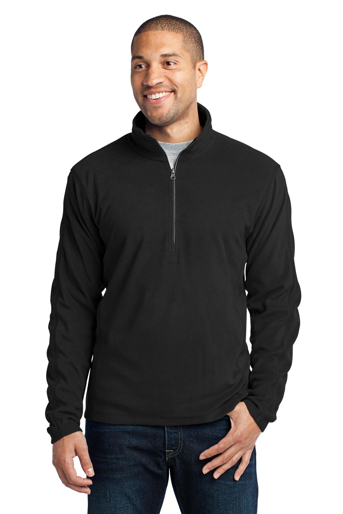 Port Authority Microfleece 1/2-Zip Pullover - Black