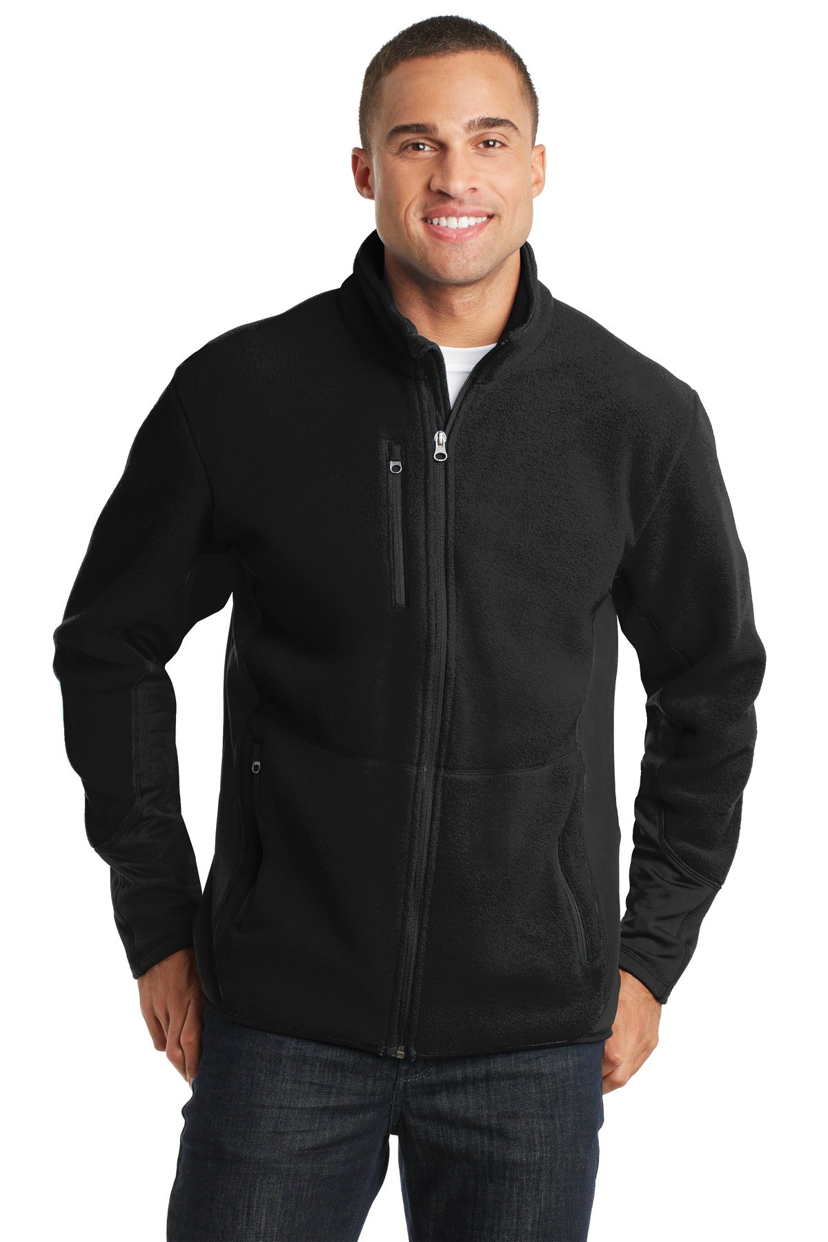 Port Authority R-Tek Pro Fleece Full-Zip Jacket - Black/ Black