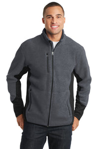 Port Authority R-Tek Pro Fleece Full-Zip Jacket - Charcoal Heather/ Black