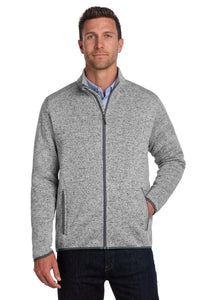 Port Authority Sweater Fleece Jacket - Grey Heather