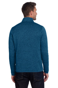 Port Authority Sweater Fleece Jacket - Medium Blue Heather Back