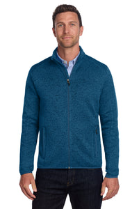 Port Authority Sweater Fleece Jacket - Medium Blue Heather