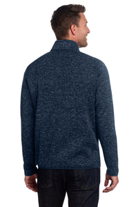 Port Authority Sweater Fleece Jacket - River Blue Navy Heather Back