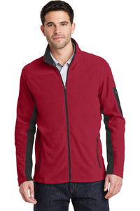 Port Authority Summit Fleece Full-Zip Jacket - Rich Red/ Black