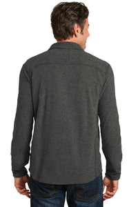 DISCONTINUED Port Authority Heather Microfleece 1/2-Zip Pullover - Black Charcoal Heather Back