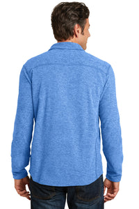 DISCONTINUED Port Authority Heather Microfleece 1/2-Zip Pullover - Light Royal Heather Back