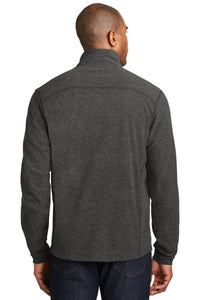 Port Authority Heather Microfleece Full-Zip Jacket - Black Charcoal Heather Back