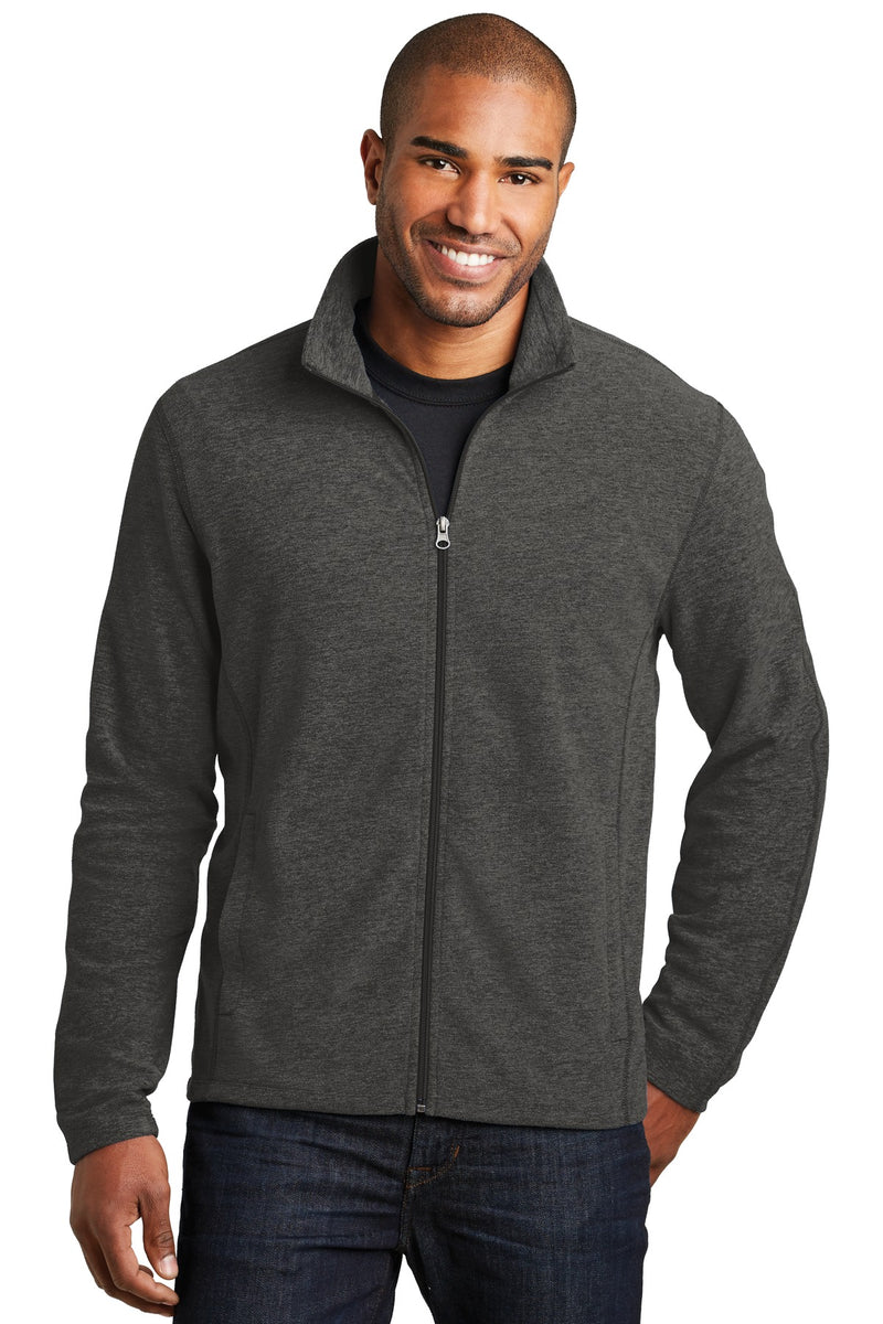 Port Authority Heather Microfleece Full-Zip Jacket
