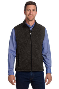 Port Authority  Sweater Fleece Vest F236 - Black Heather