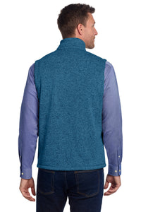 Port Authority  Sweater Fleece Vest F236 - Medium Blue Heather Back