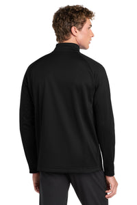 Sport-Tek Sport-Wick Fleece 1/4-Zip Pullover - Black/ Silver Back