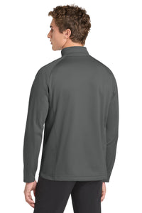 Sport-Tek Sport-Wick Fleece 1/4-Zip Pullover - Dark Smoke Grey/ Black Back
