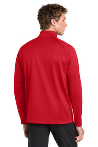 Sport-Tek Sport-Wick Fleece 1/4-Zip Pullover - Deep Red/ Silver Back