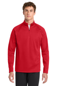 Sport-Tek Sport-Wick Fleece 1/4-Zip Pullover - Deep Red/ Silver