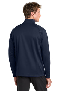 Sport-Tek Sport-Wick Fleece 1/4-Zip Pullover - Navy/ Silver Back