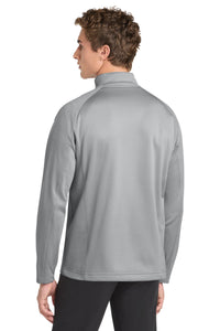 Sport-Tek Sport-Wick Fleece 1/4-Zip Pullover - Silver/ Black Back
