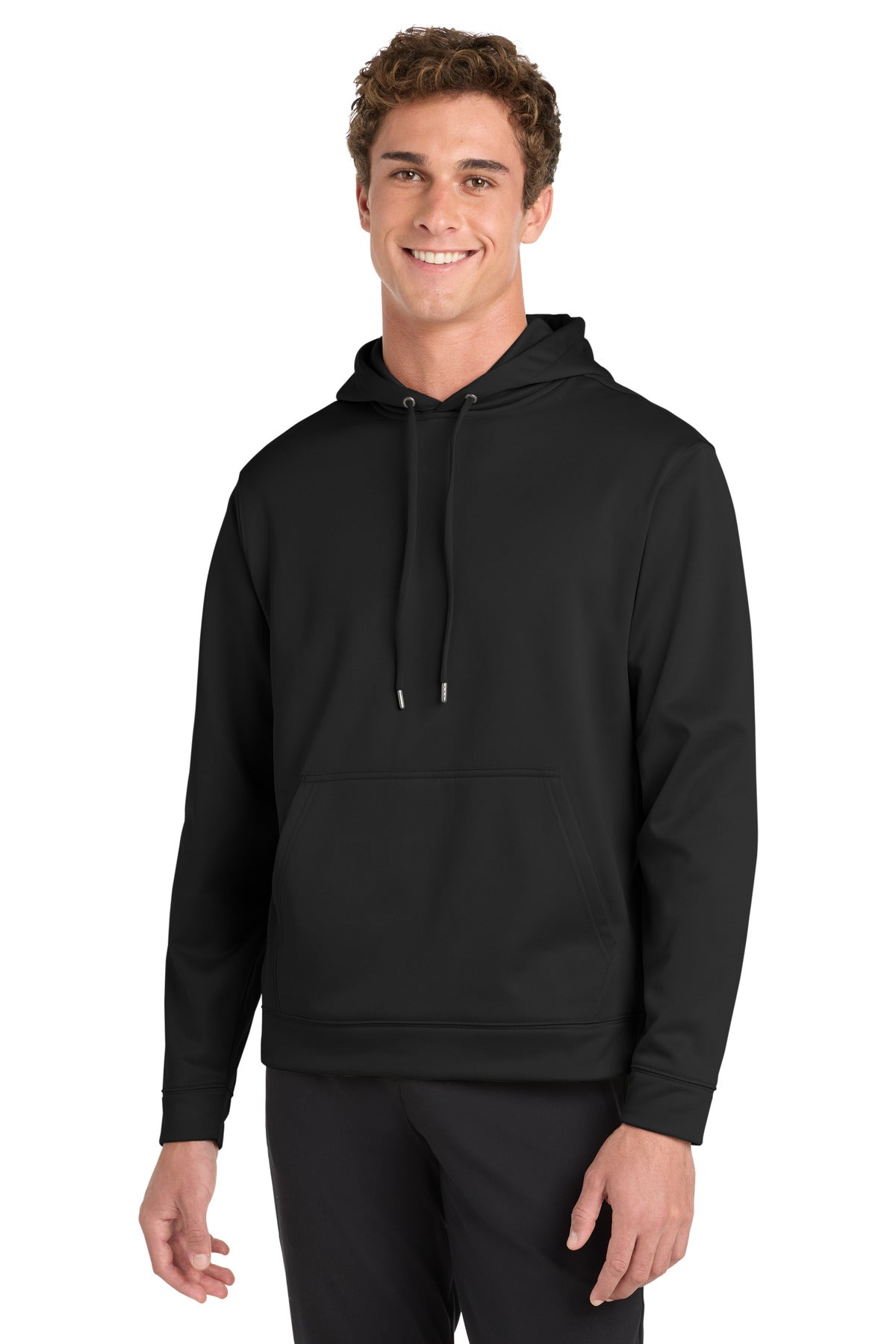 Sport-Tek Sport-Wick Fleece Hooded Pullover - Black