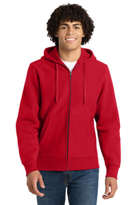 Sport-Tek Super Heavyweight Full-Zip Hooded Sweatshirt - Red