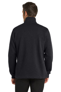 Port Authority Slub Fleece 1/4-Zip Pullover - Black Back