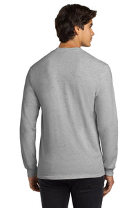 Gildan - Ultra Cotton 100% US Cotton Long Sleeve T-Shirt - Ash Back