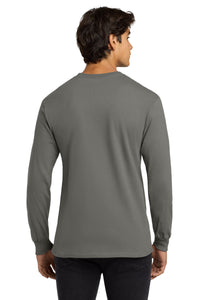 Gildan - Ultra Cotton 100% US Cotton Long Sleeve T-Shirt - Charcoal Back